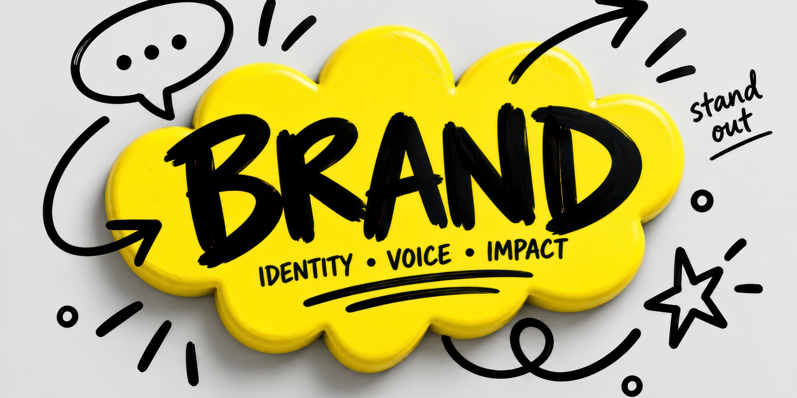 speech bubble with brand identity voice impact text marketing strategy Brand Voice, Identity