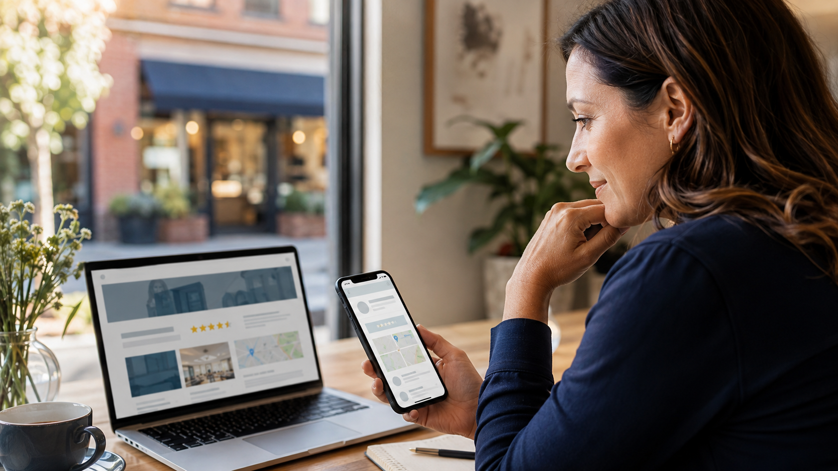 Customer Researching a Business Online